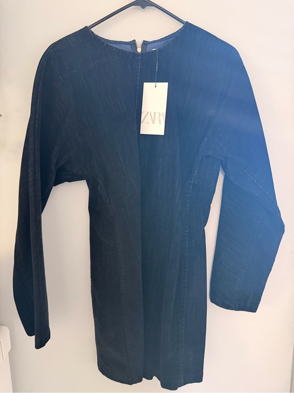Zara Black Jean Dolman sleeved dress with Navy Lining